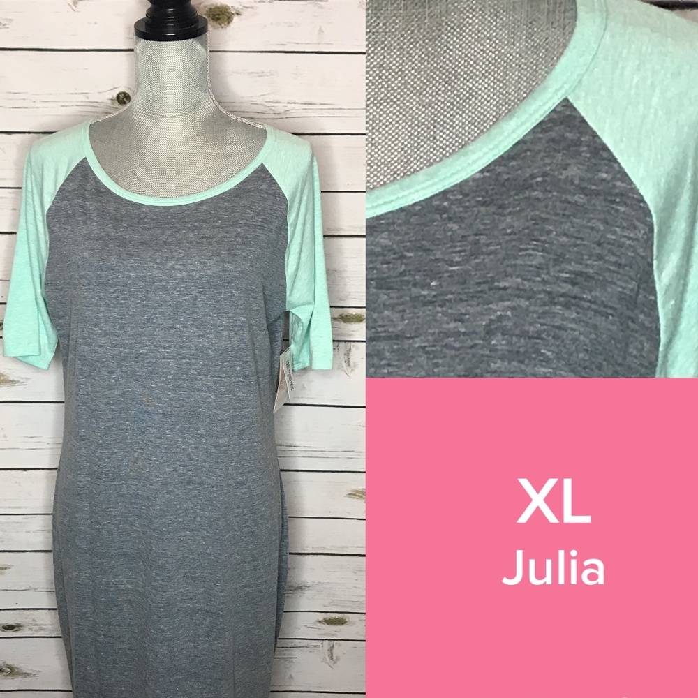 Lularoe Grey and mint Julia
